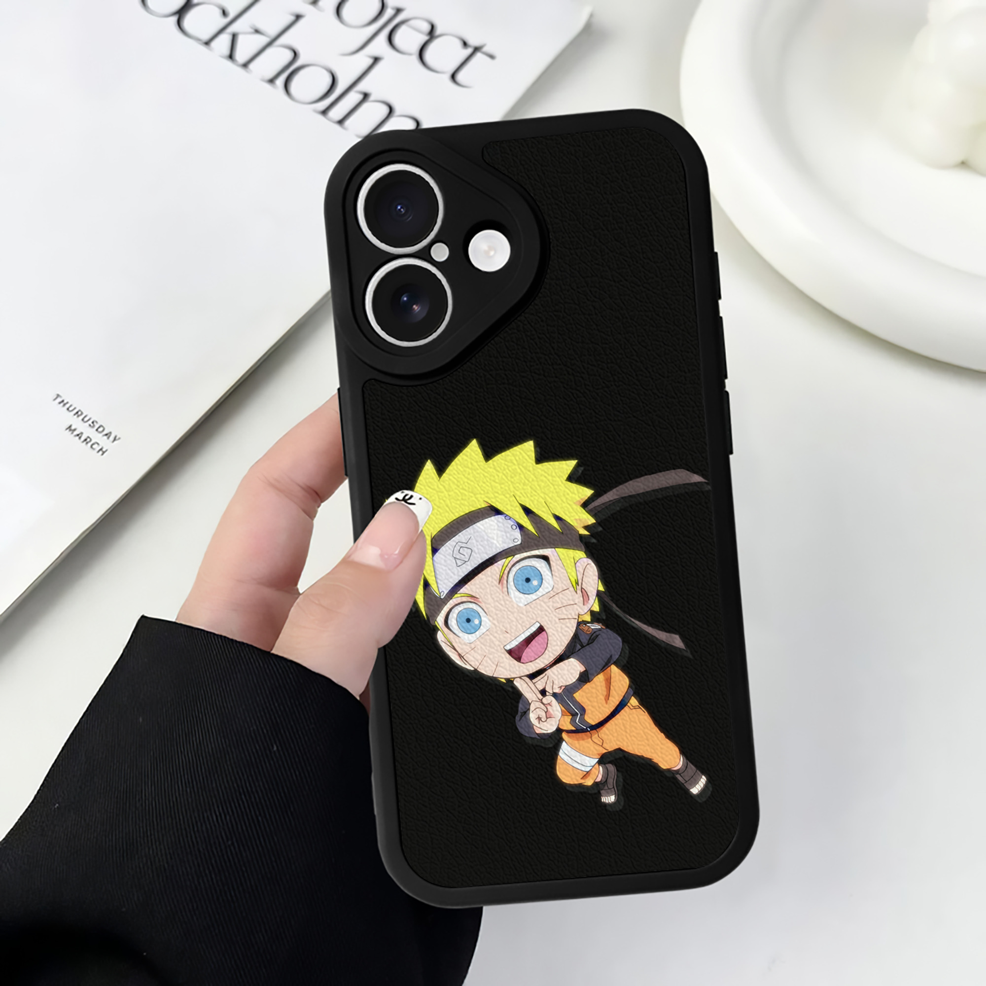 （画像用） NARUTO -ナルト- うずまき ナルト Uzumaki Naruto 【iPhone 16シリーズ対応】シリコンスマホケース（レザー調） 材質：シリコン